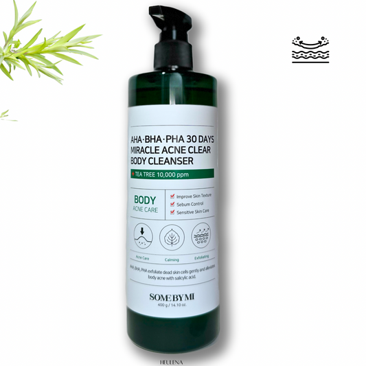 AHA-BHA•PHA 30 DAYS
MIRACLE ACNE CLEAR Body Cleanser